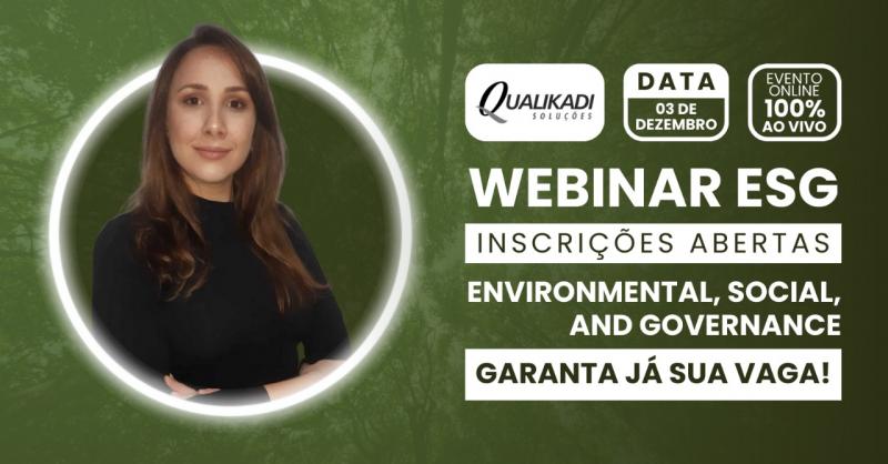 Webinar ESG (Environmental, Social, and Governance) - GRATUITO - 03/12/2024